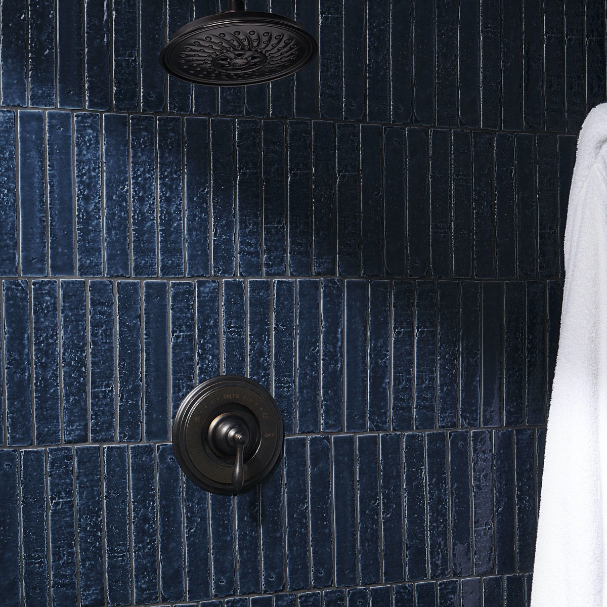 Lux Tile Wabi Sabi Marine Blue 1.5x9 Glossy Ceramic Tile