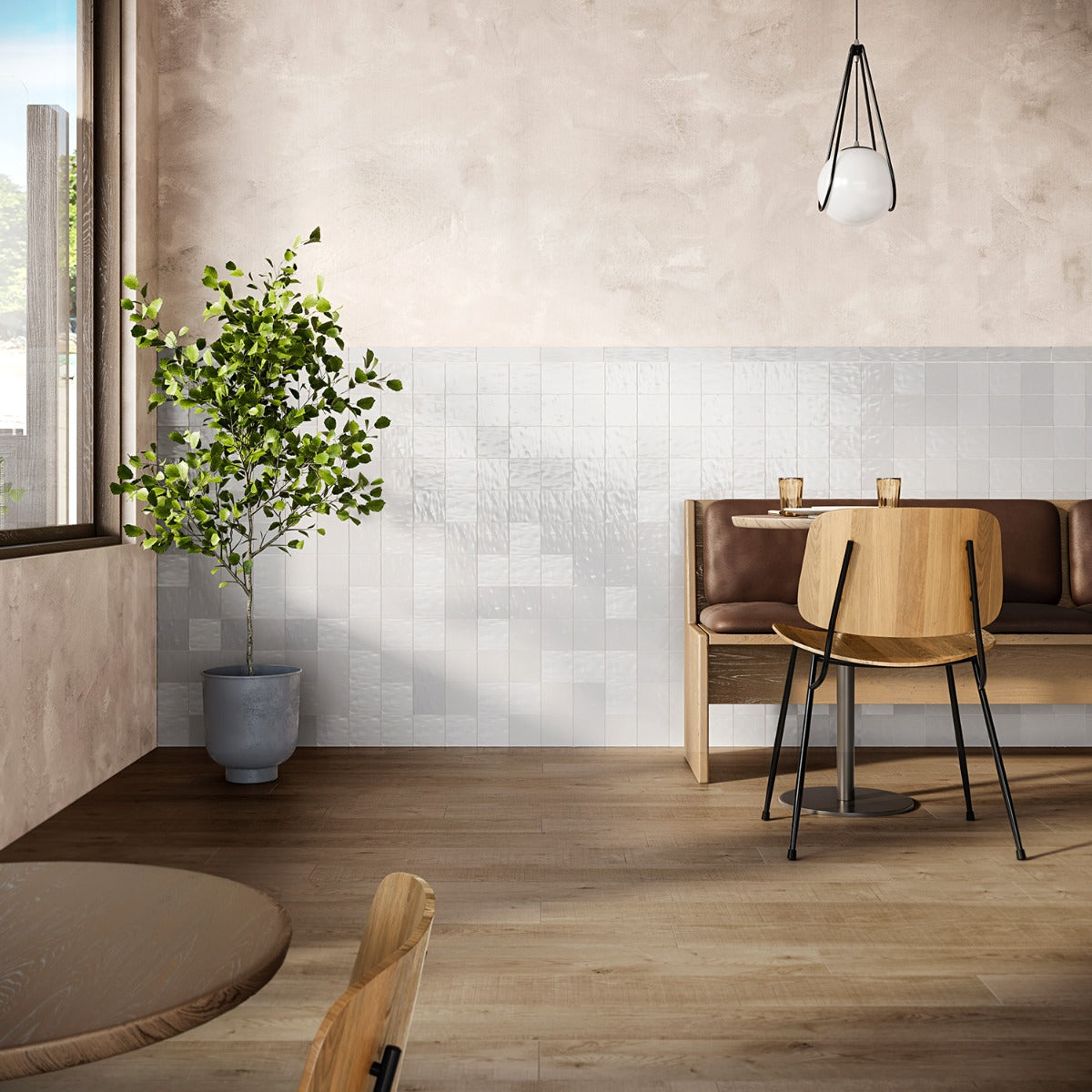 Montauk Fog Gray 4x4 Mixed Finish Ceramic Tile by Lux Tile