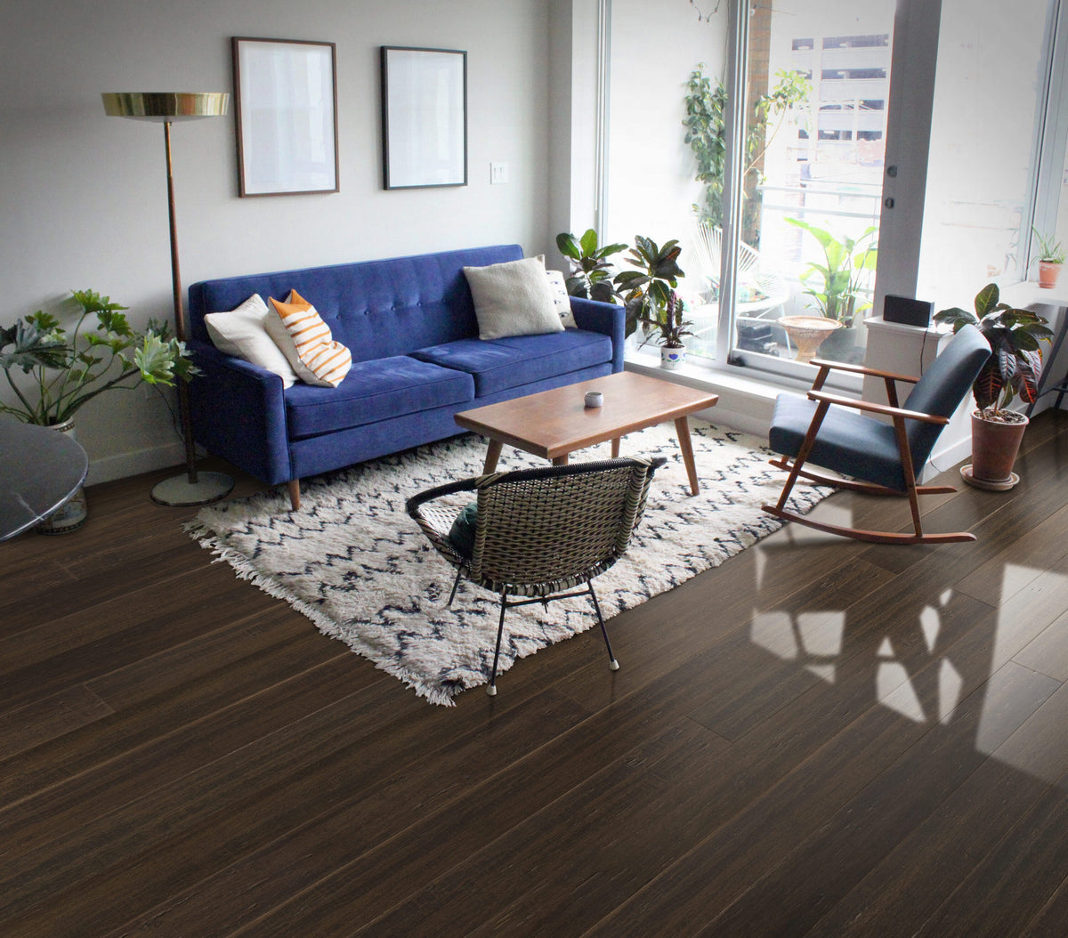 CALI Waterproof Core 5.59-in Jasperstone Bamboo Distressed Engineered Hardwood Flooring (14.06-sq ft)