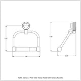 Allied Brass Venus Polished Brass Wall Mount Double Post Toilet Paper Holder