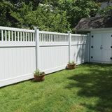 Freedom Portsmouth 6-ft H x 8-ft W White Vinyl Fence Panel (Unassembled)