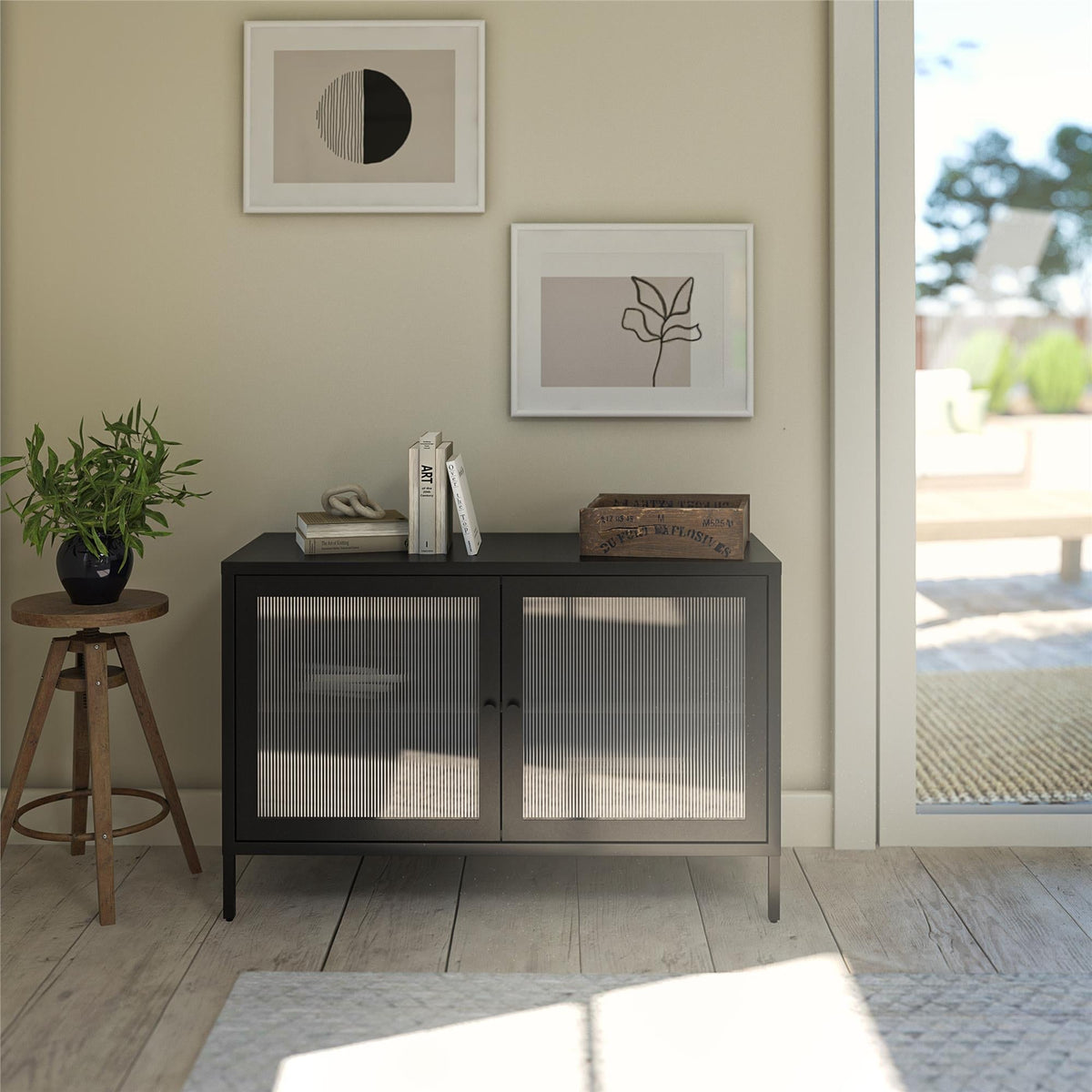 Ameriwood Home Ashbury Heights 39.37-in W x 25.2-in H Steel Black Freestanding Utility Storage Cabinet