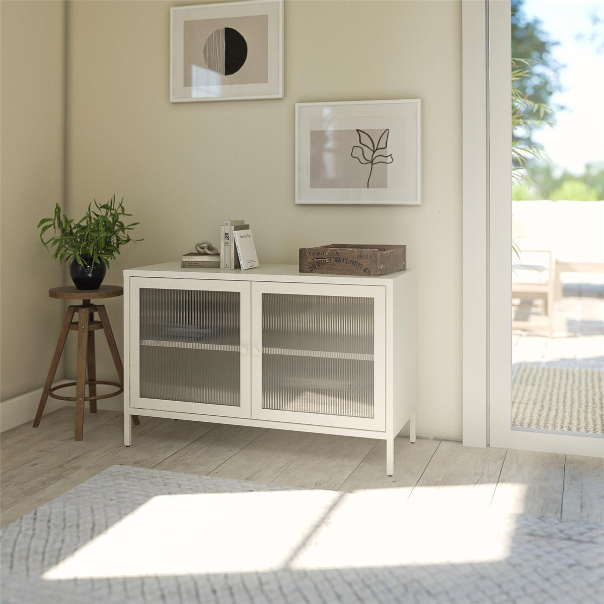Ameriwood Home Ashbury Heights 39.37-in W x 25.2-in H Steel White Freestanding Utility Storage Cabinet