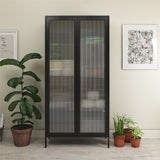 Ameriwood Home Ashbury Heights 35.38-in W x 72.83-in H Steel Black Freestanding Utility Storage Cabinet