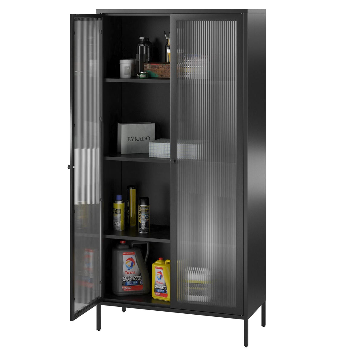 Ameriwood Home Ashbury Heights 35.38-in W x 72.83-in H Steel Black Freestanding Utility Storage Cabinet