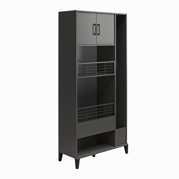 Ameriwood Home Amplus 35.67-in W x 76.65-in H Particleboard Graphite Freestanding Utility Storage Cabinet