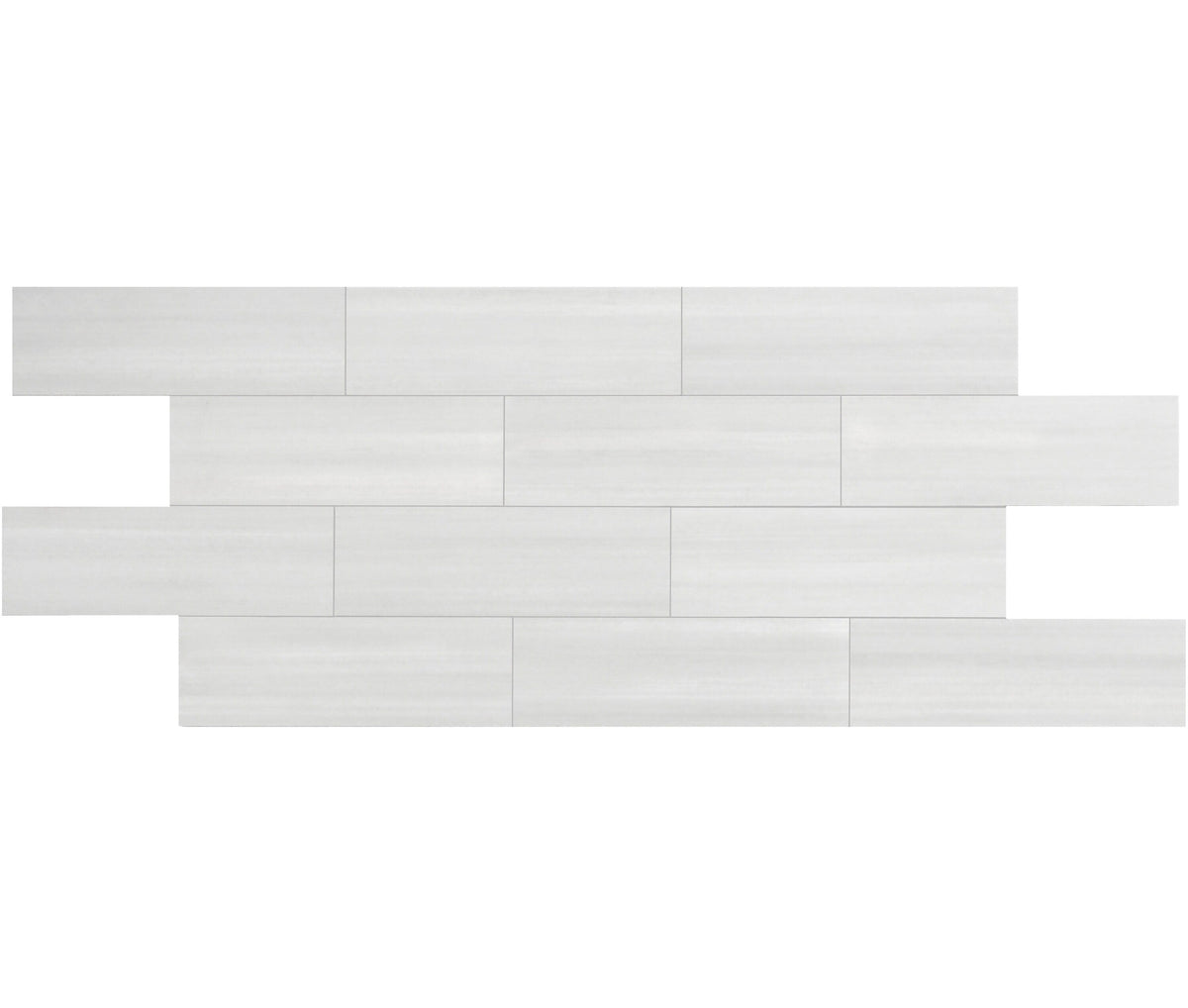 Giorbello (Sample) Spazio Lazer White/Matte 4-in x 12-in Matte Porcelain Floor and Wall Tile