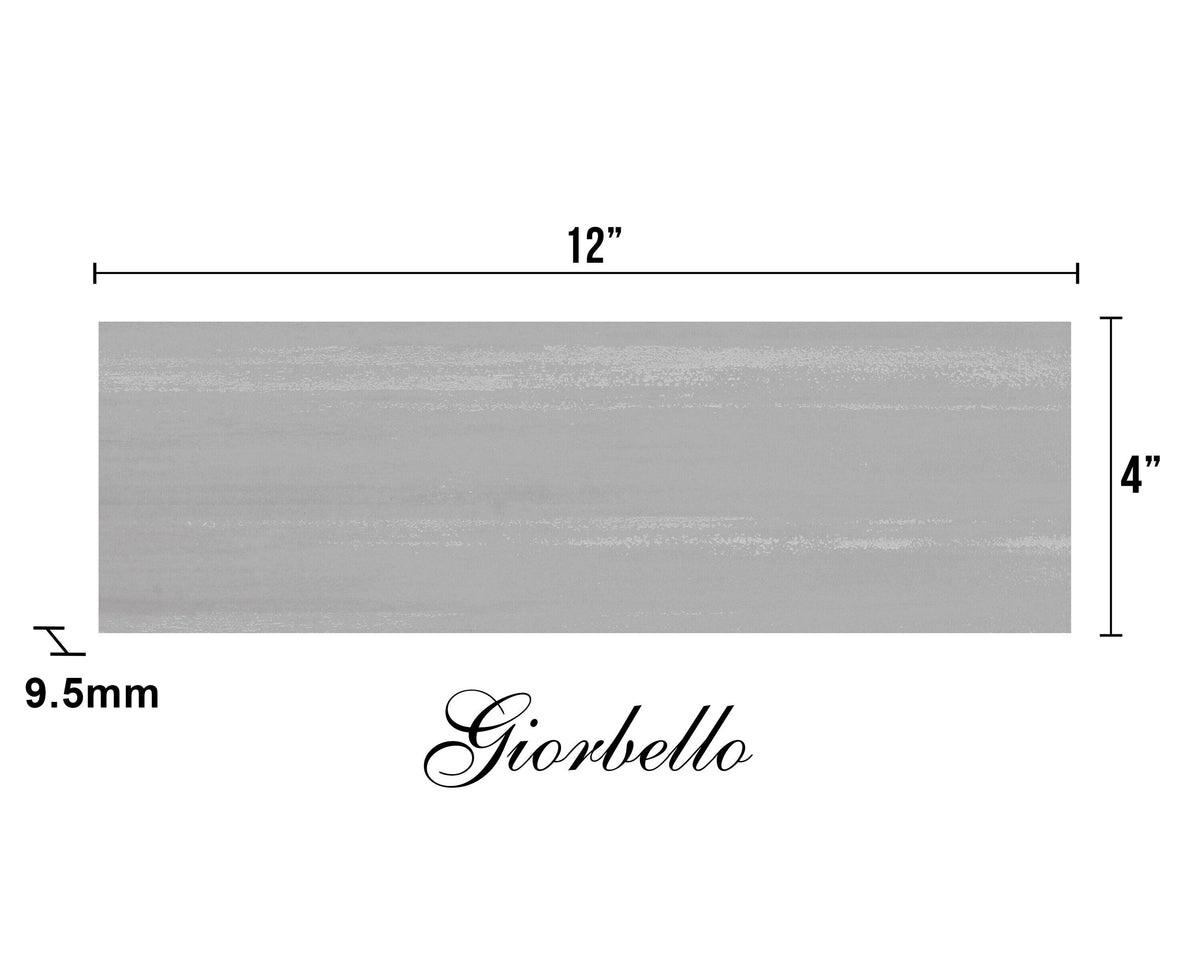 Giorbello Spazio Lazer Gray 4-in x 12-in Matte Porcelain Floor and Wall Tile (8-sq. ft/ Carton)