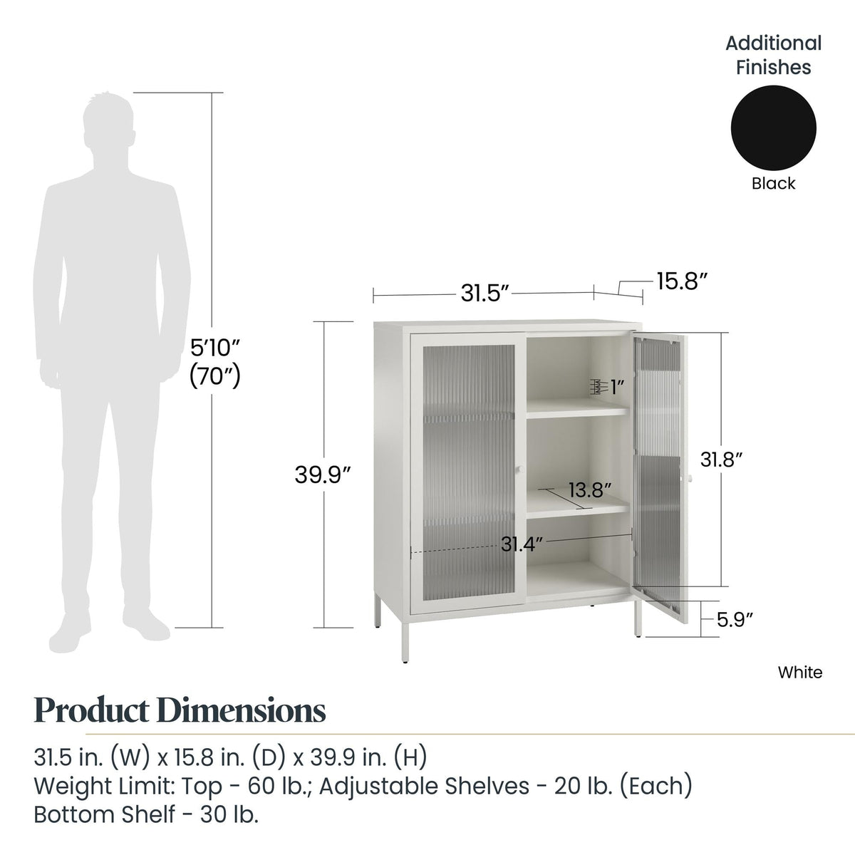 Ameriwood Home Ashbury Heights 31.5-in W x 39.96-in H Steel White Freestanding Utility Storage Cabinet