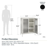 Ameriwood Home Ashbury Heights 31.5-in W x 39.96-in H Steel White Freestanding Utility Storage Cabinet