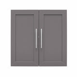 Ameriwood Home Camberly 23.43-in W x 23.68-in H Particleboard Graphite Grey Wall-mount Utility Storage Cabinet