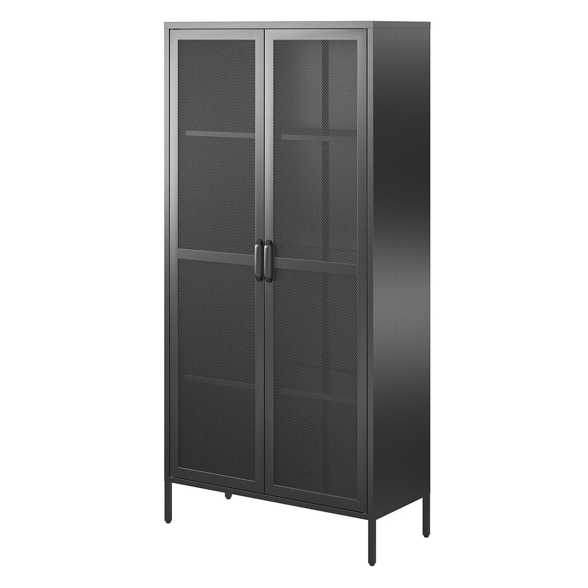 Ameriwood Home Sunset District 35.38-in W x 72.83-in H Steel Black Freestanding Utility Storage Cabinet