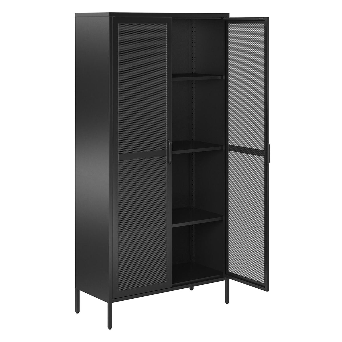 Ameriwood Home Sunset District 35.38-in W x 72.83-in H Steel Black Freestanding Utility Storage Cabinet