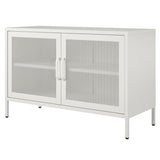 Ameriwood Home Sunset District 39.37-in W x 25.2-in H Steel White Freestanding Utility Storage Cabinet