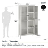 Ameriwood Home Ashbury Heights 35.38-in W x 72.83-in H Steel Black Freestanding Utility Storage Cabinet