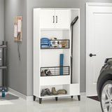 Ameriwood Home Amplus 35.67-in W x 76.65-in H Particleboard White Stipple Freestanding Utility Storage Cabinet