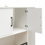 Ameriwood Home Amplus 35.67-in W x 76.65-in H Particleboard White Stipple Freestanding Utility Storage Cabinet