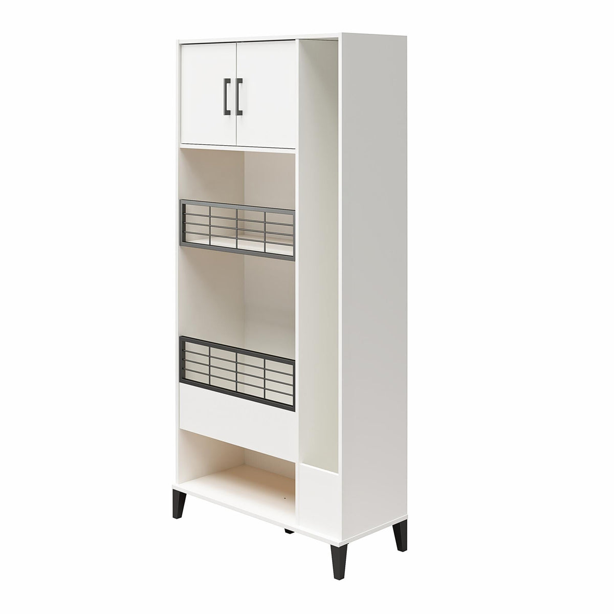 Ameriwood Home Amplus 35.67-in W x 76.65-in H Particleboard White Stipple Freestanding Utility Storage Cabinet