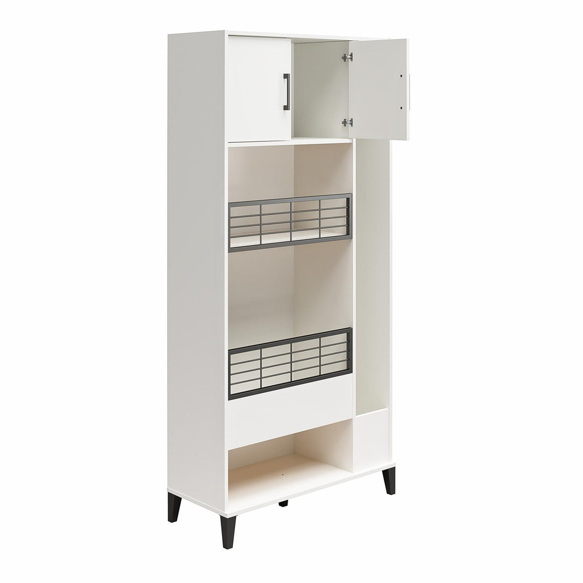 Ameriwood Home Amplus 35.67-in W x 76.65-in H Particleboard White Stipple Freestanding Utility Storage Cabinet