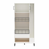 Ameriwood Home Amplus 35.67-in W x 76.65-in H Particleboard White Stipple Freestanding Utility Storage Cabinet