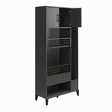 Ameriwood Home Amplus 35.67-in W x 76.65-in H Particleboard Graphite Freestanding Utility Storage Cabinet