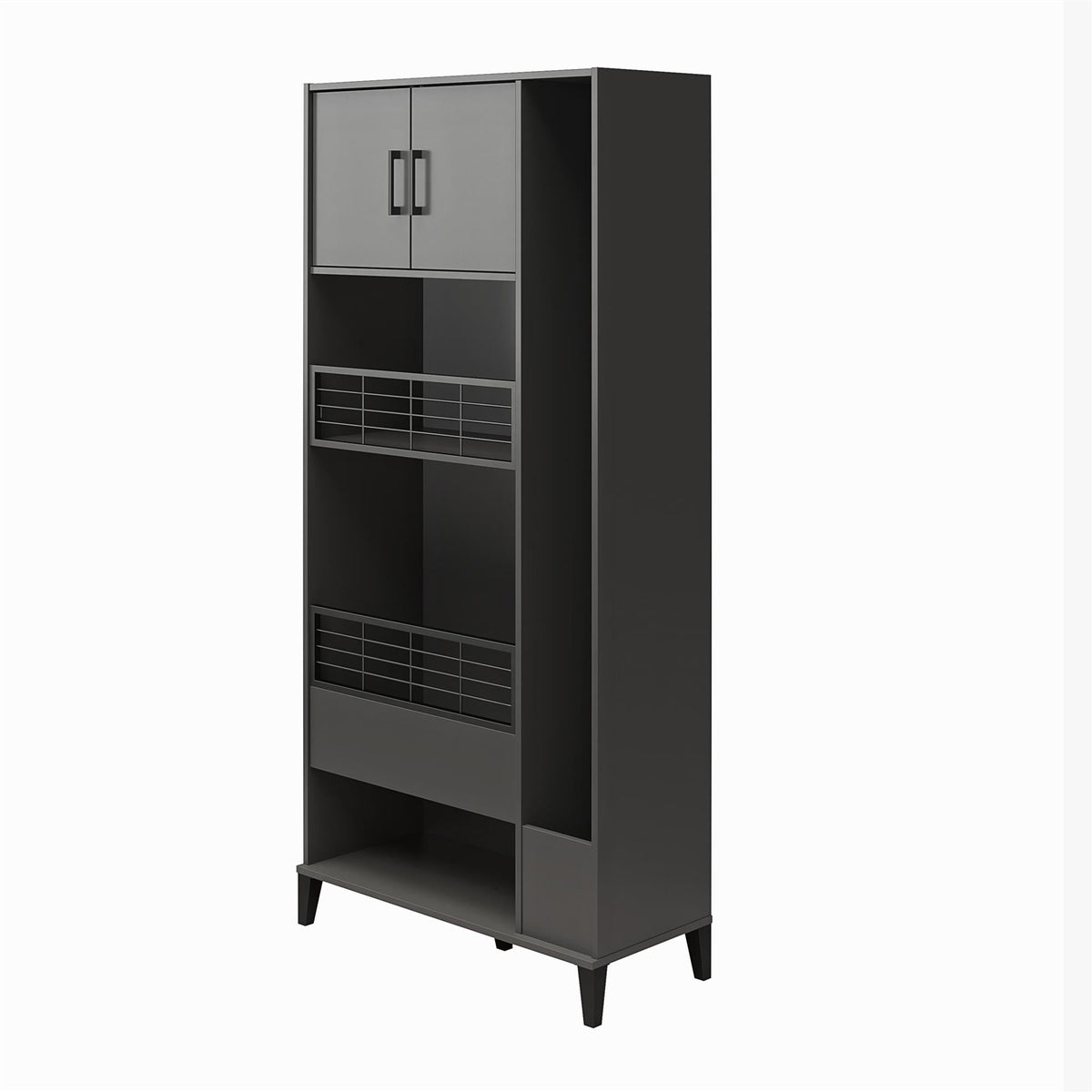 Ameriwood Home Amplus 35.67-in W x 76.65-in H Particleboard Graphite Freestanding Utility Storage Cabinet