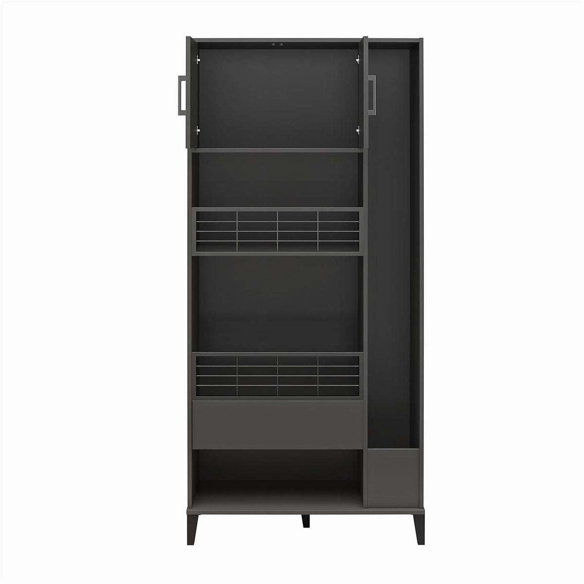 Ameriwood Home Amplus 35.67-in W x 76.65-in H Particleboard Graphite Freestanding Utility Storage Cabinet
