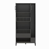 Ameriwood Home Amplus 35.67-in W x 76.65-in H Particleboard Graphite Freestanding Utility Storage Cabinet