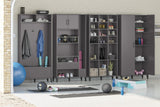 Ameriwood Home Flex 35.67-in W x 76.65-in H x 15.39-in D Freestanding Composite Wood Garage Cabinet in Gray