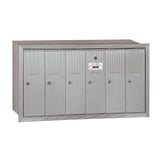 3500 Series Aluminum Recessed-Mounted Private Vertical Mailbox with 6 Doors - Super Arbor