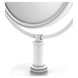 Allied Brass 8-in x 15-in Matte White Double-Sided Magnifying Countertop Vanity Mirror