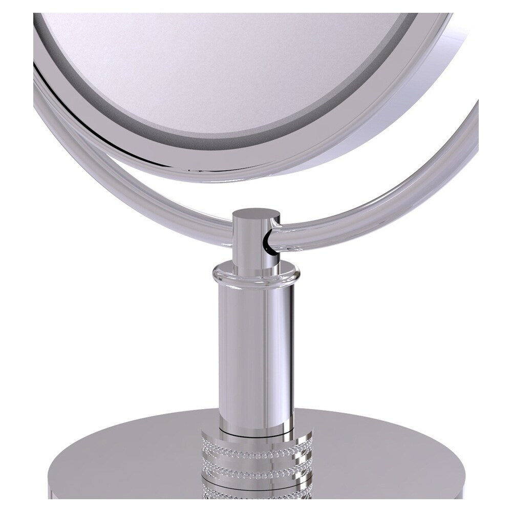 Allied Brass 8-in x 15-in Polished Chrome Double-Sided Magnifying Countertop Vanity Mirror