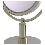 Allied Brass 8-in x 15-in Polished Nickel Double-Sided Magnifying Countertop Vanity Mirror