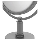Allied Brass 8-in x 15-in Matte Gray Double-Sided Magnifying Countertop Vanity Mirror