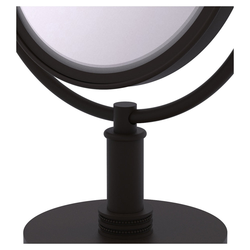 Allied Brass 8-in x 15-in Oil-Rubbed Bronze Double-Sided Magnifying Countertop Vanity Mirror