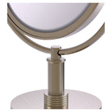 Allied Brass 8-in x 15-in Antique Pewter Double-Sided Magnifying Countertop Vanity Mirror