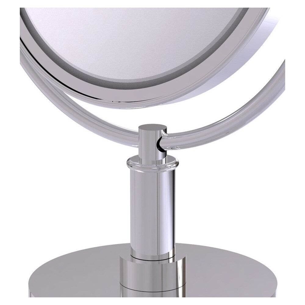 Allied Brass 8-in x 15-in Polished Chrome Double-Sided Magnifying Countertop Vanity Mirror