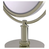 Allied Brass 8-in x 15-in Polished Nickel Double-Sided Magnifying Countertop Vanity Mirror