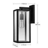 Hurley 1-Light Black Outdoor Wall Lantern Sconce