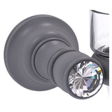 Allied Brass Carolina Crystal Matte Gray Brass Bath Accessory Set