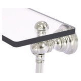 Allied Brass Carolina Satin Nickel 22-in Wall-Mount Bathroom Shelf with Integrated Towel Bar