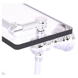 Allied Brass Carolina Polished Chrome 1-Tier Brass Wall Mount Bathroom Shelf with Towel Bar, 22 x 7.4 x 5 in.