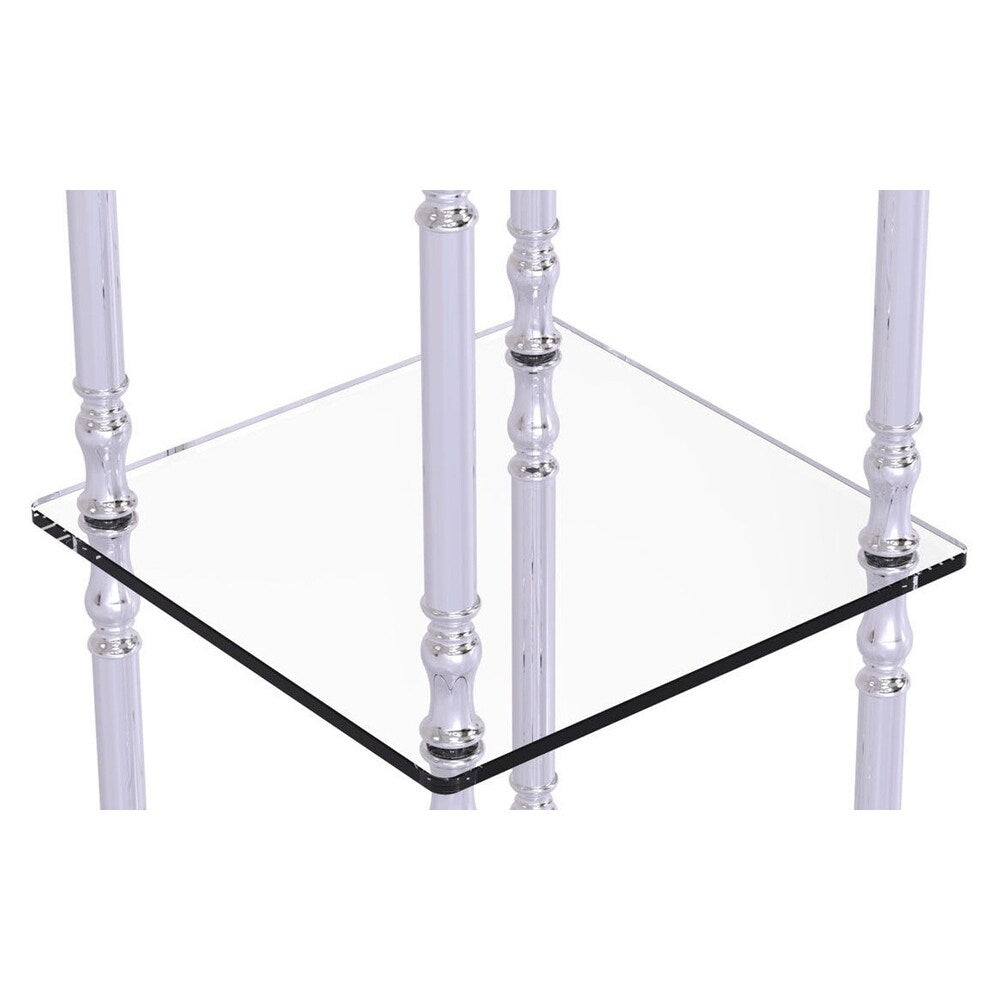 Allied Brass Three Tier Etagere with 14-in x 14-in Shelves in Polished Chrome