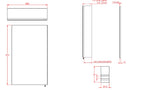 Croydex 16-in x 26-in Surface Mount Polished Stainless Steel Mirrored Medicine Cabinet