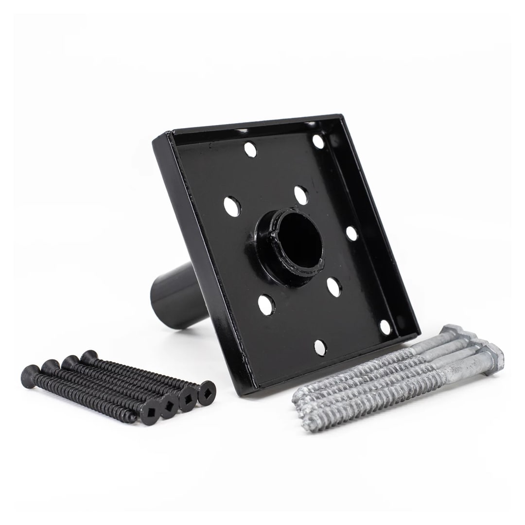 TITAN BUILDING PRODUCTS 4-in x 4-in Powder Coated Black Painted Galvanized Steel Deck Post Stabilizer