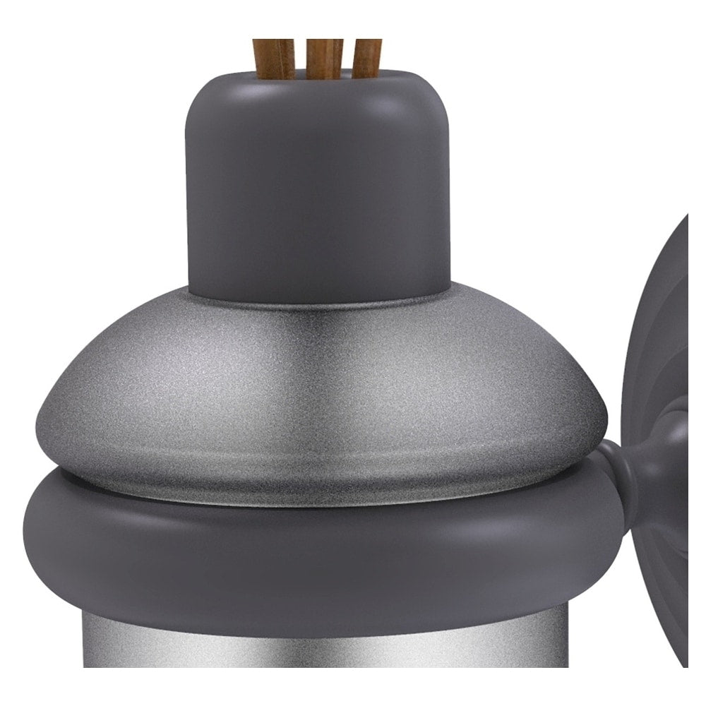 Allied Brass Que New Matte Gray Wall-Mounted Reed Diffuser Holder – Solid Brass with Removable Glass