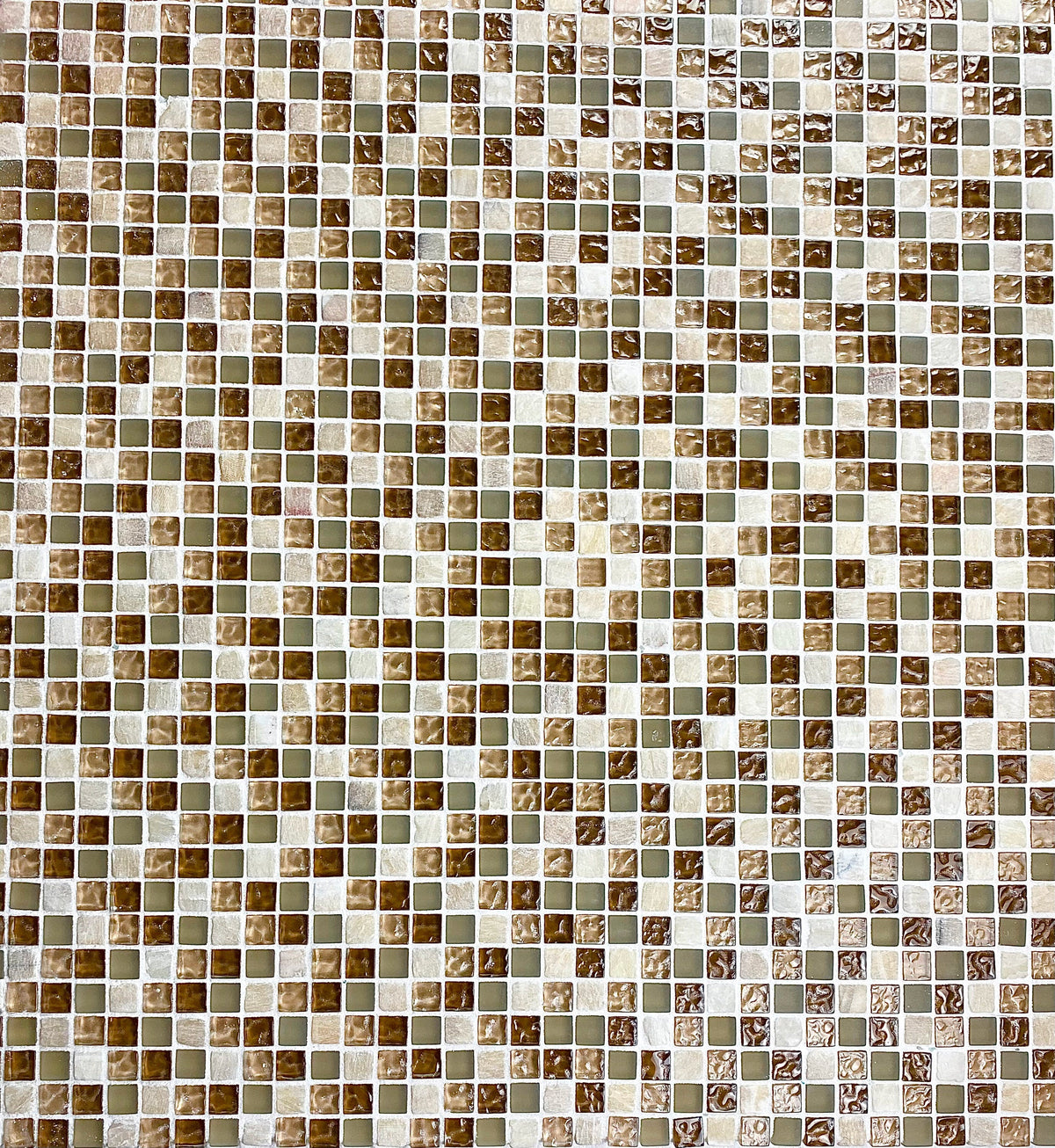 Abolos Quartz Beige 12-in x 12-in Multi-finish Glass Mosaic Floor and Wall Tile product image