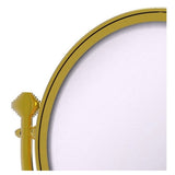 Allied Brass Southbeach 8-in x 16-in Polished Brass Double-Sided 5x Magnifying Wall-Mounted Vanity Mirror