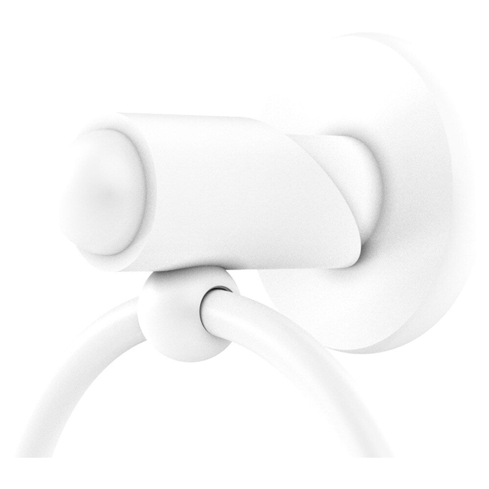 Allied Brass Soho Matte White Wall Mount Towel Ring, 6-in Diameter