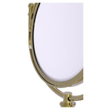Allied Brass Soho 8-in x 15-in Polished Brass Double-Sided Magnifying Countertop Vanity Mirror